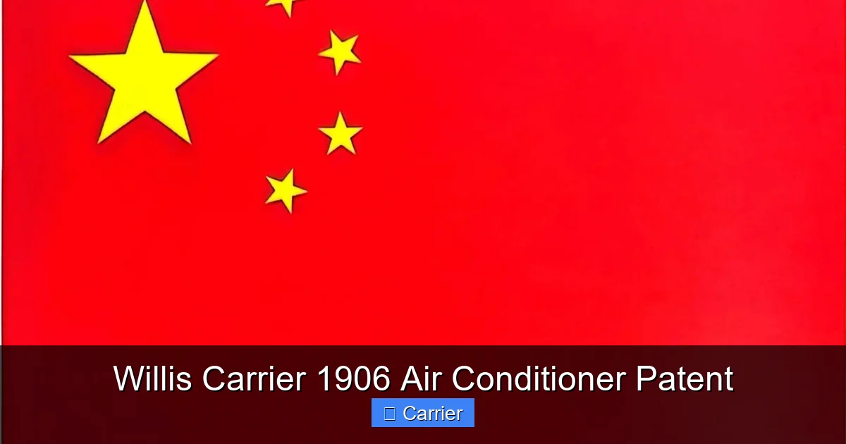 Willis Carrier 1906 Air Conditioner Patent