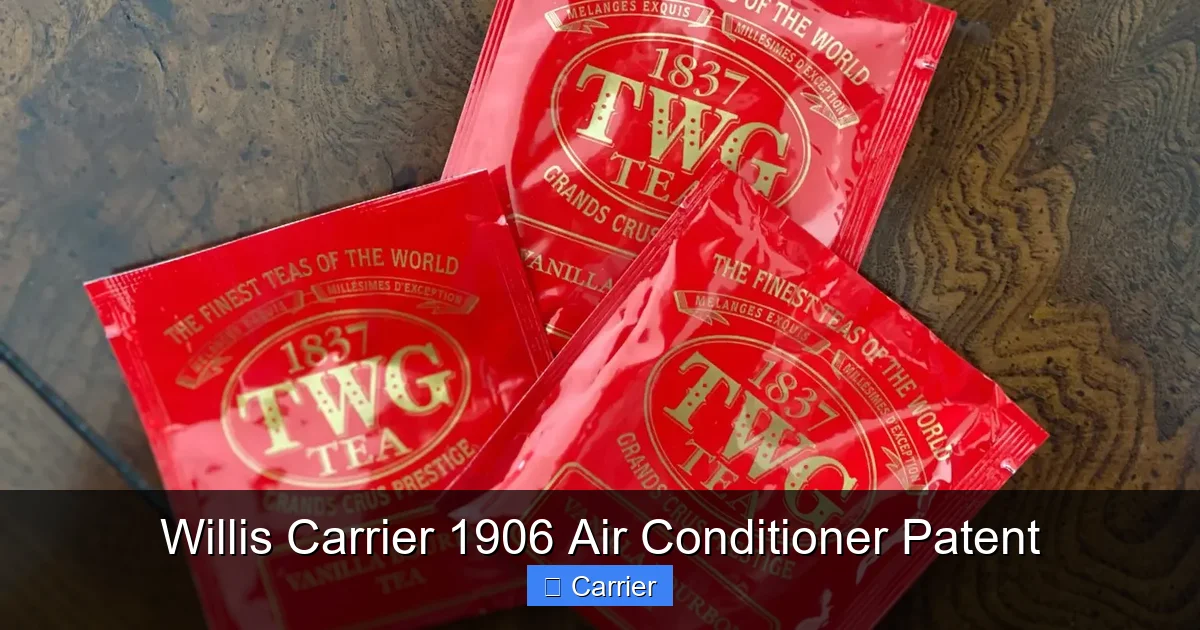 Willis Carrier 1906 Air Conditioner Patent