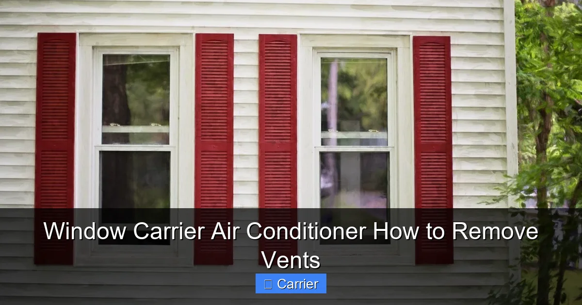 Window Carrier Air Conditioner How to Remove Vents