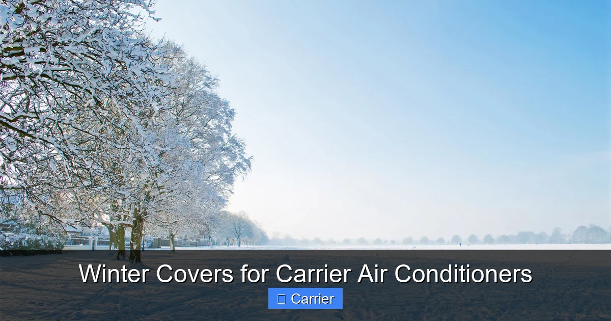 Winter Covers for Carrier Air Conditioners