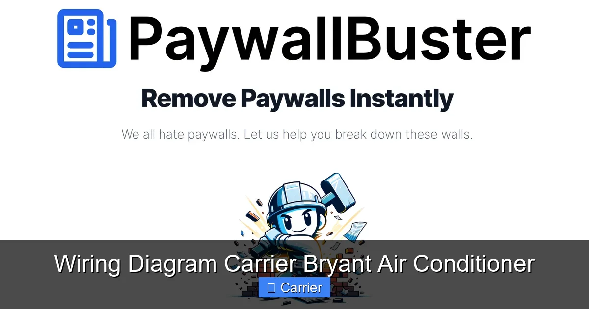 Wiring Diagram Carrier Bryant Air Conditioner