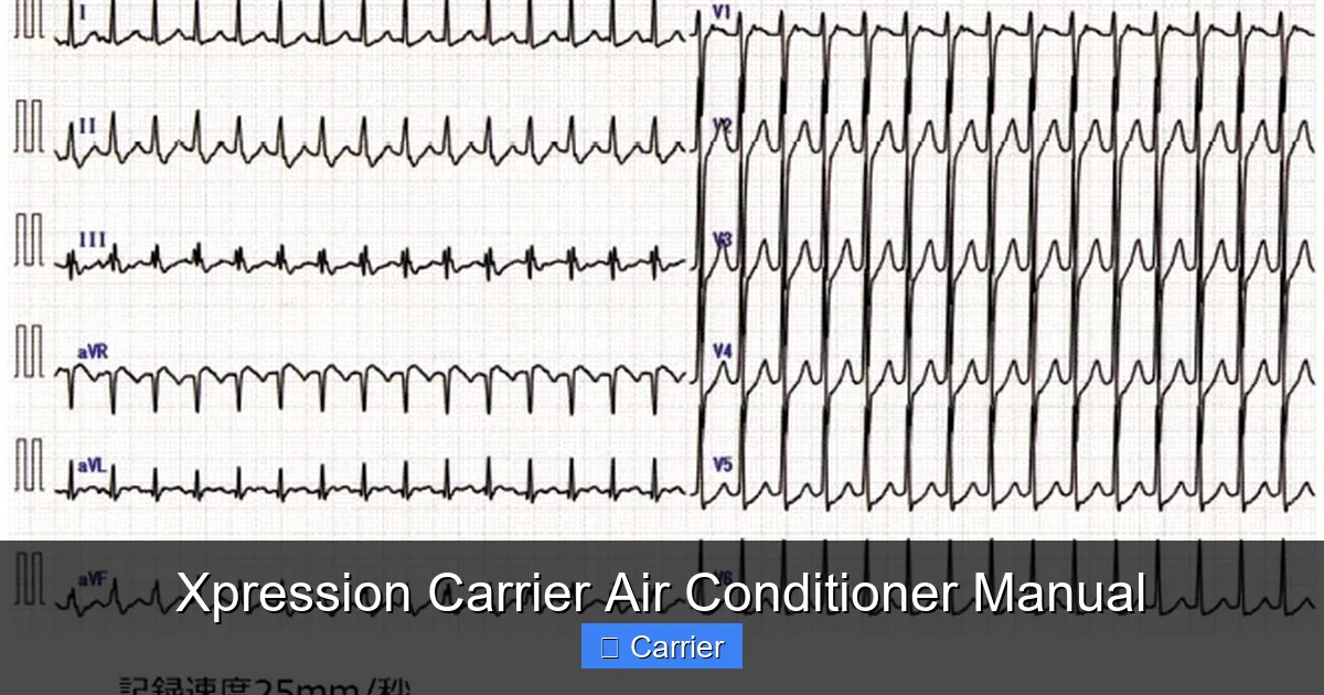 Xpression Carrier Air Conditioner Manual