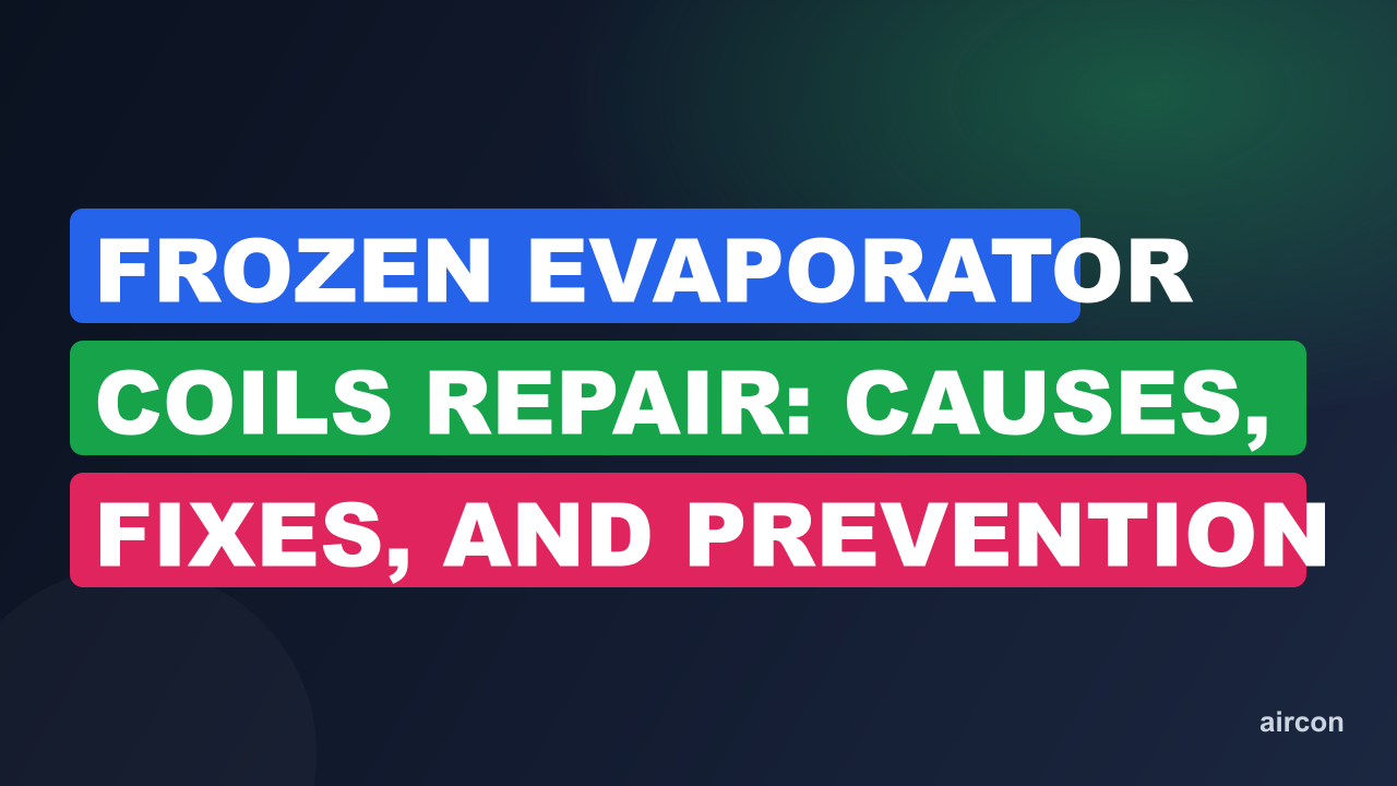 Frozen Evaporator Coils Repair: Causes, Fixes, and Prevention